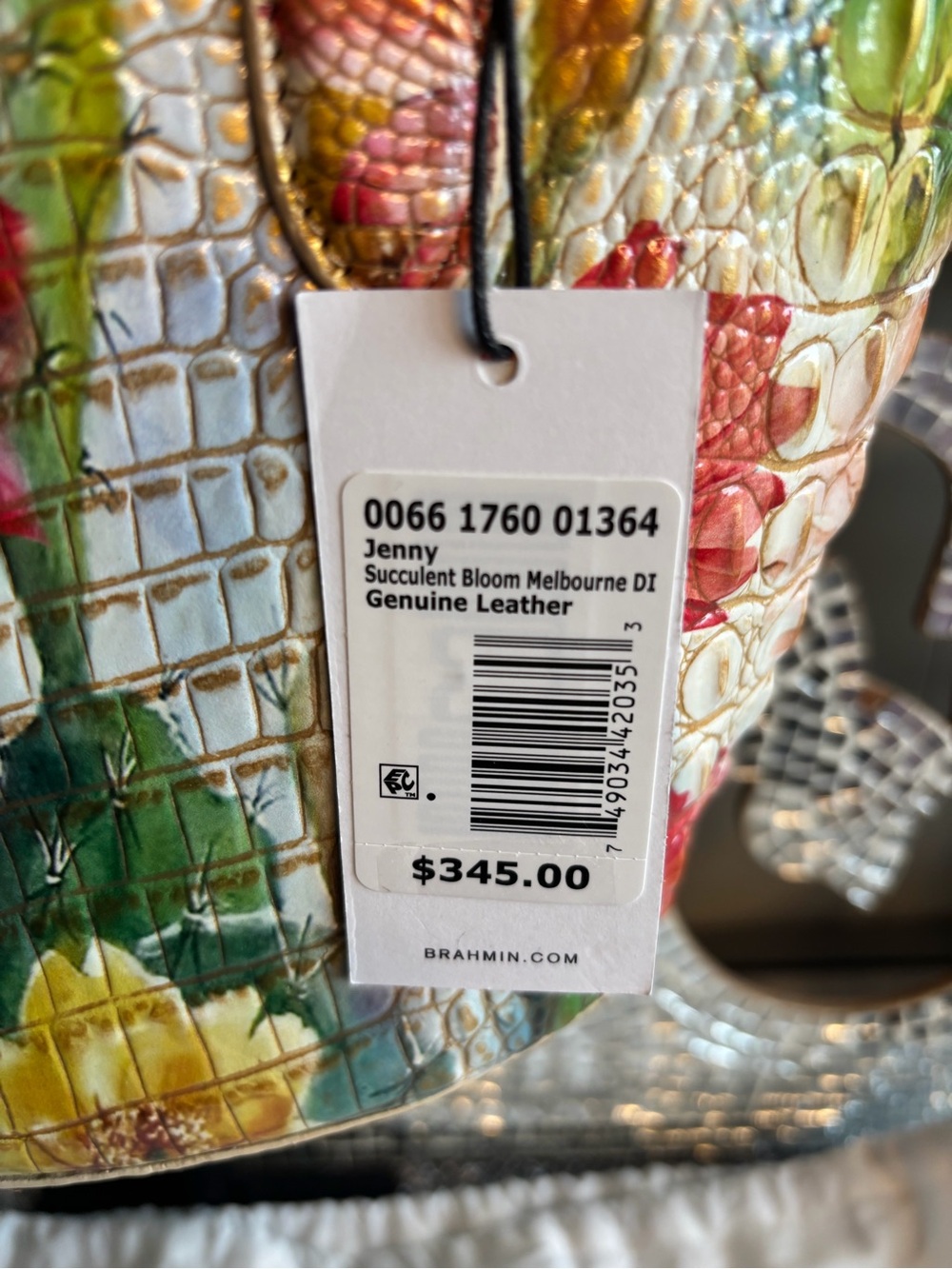 💕Brahmin Jenny Succulent Bloom Melbourne Leather Bag - Picture 8 of 12